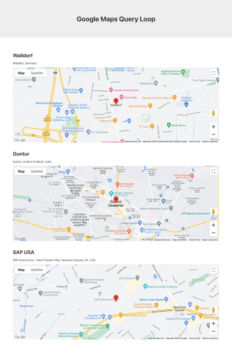 Google Maps JavaScript API in Bricks