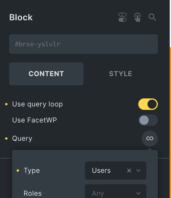 Random Users Query Loop in Bricks